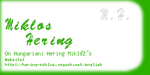 miklos hering business card